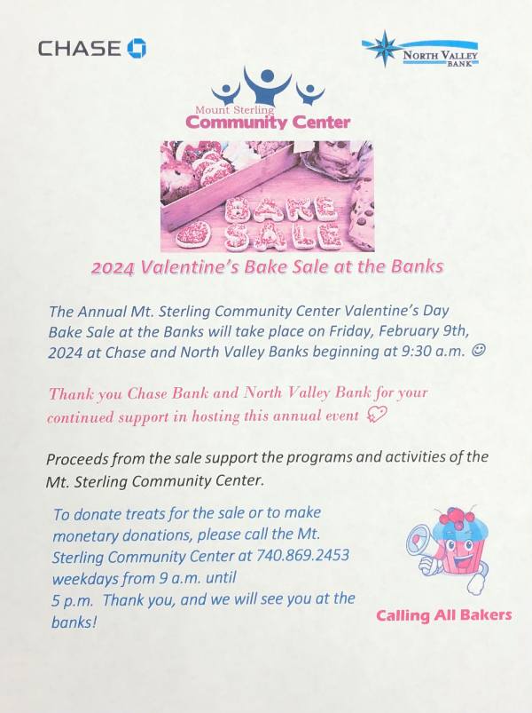 2024 Valentine's Bake Sale at the Banks