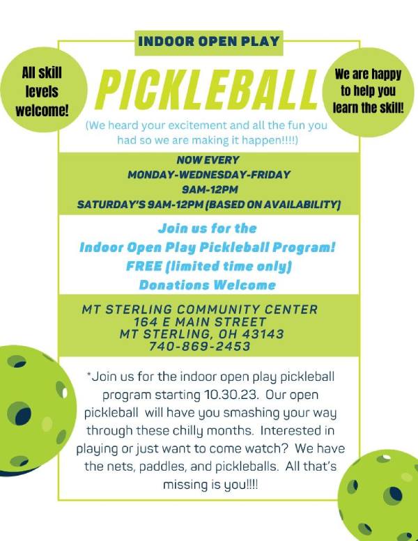 Indoor Open Play Pickleball