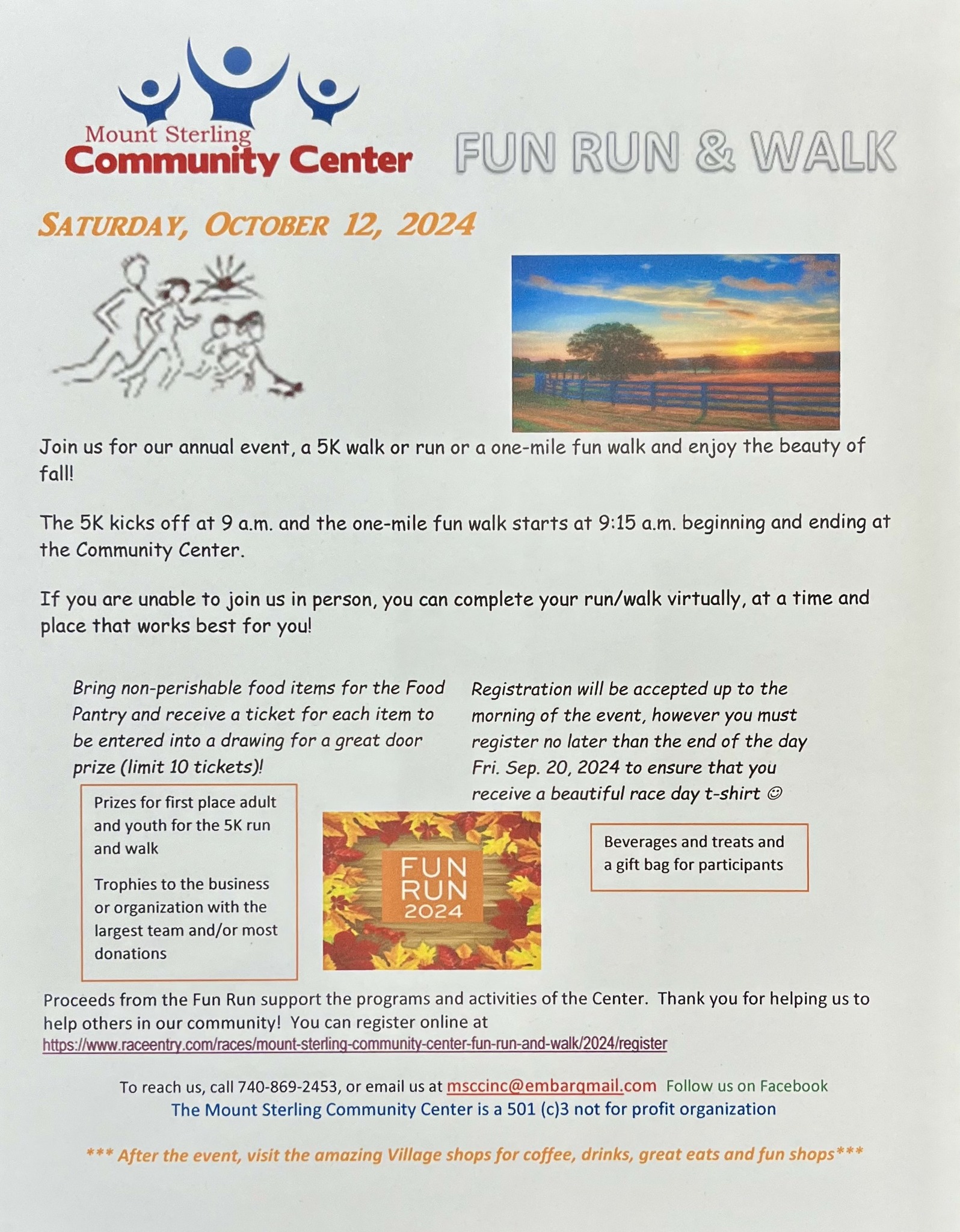 Fun Run and Walk 2024, Mount Sterling Community Center