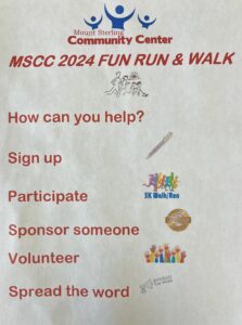 How you can help - Mount Sterling Community Center Fun Run and Walk